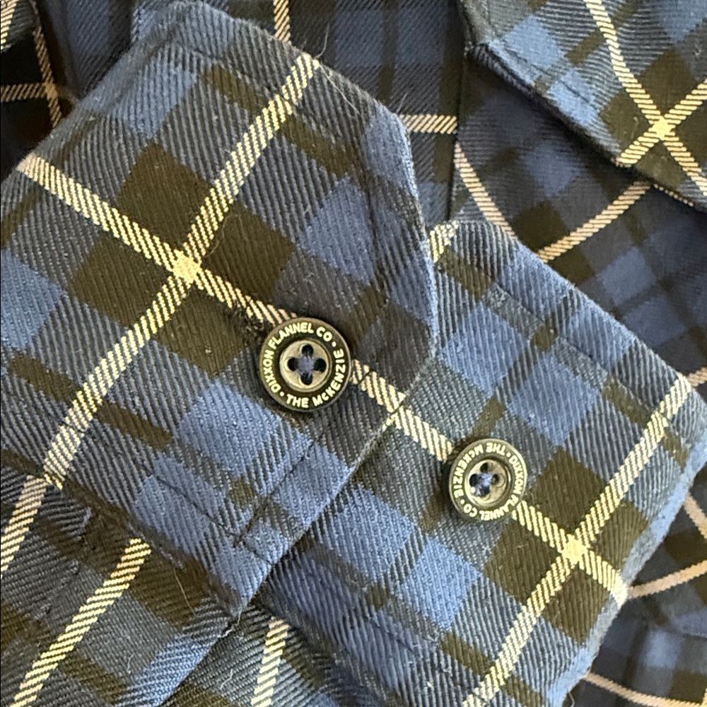 DIXXON Navy and White Plaid Button Down Flannel “The McKenzie” XXL - Picture 7 of 8
